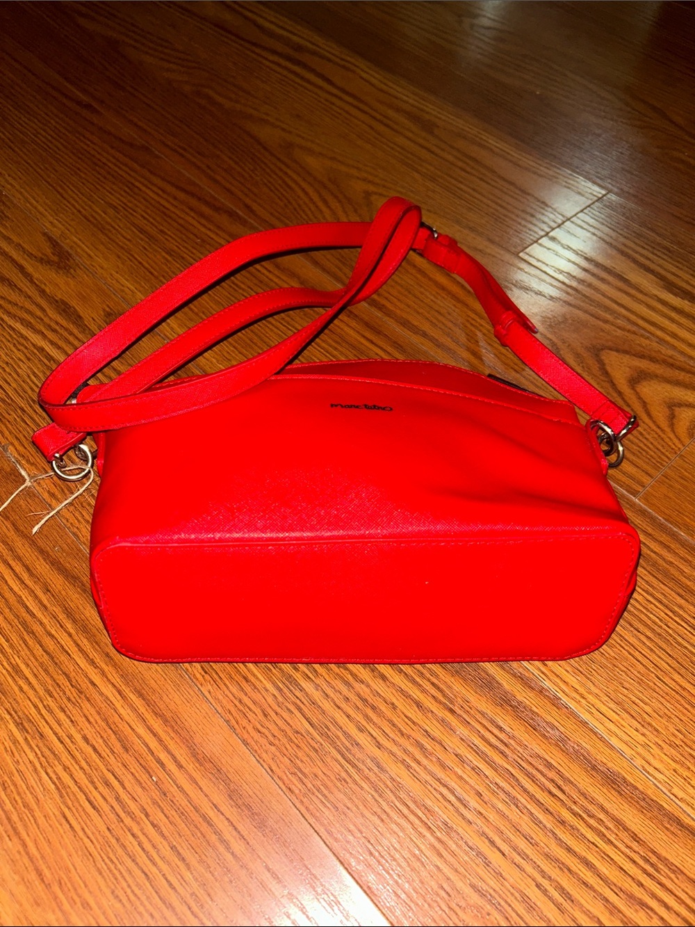NWOT Marc Tetro Westie Cross Body Bold Red Striped Interior Flawless Adjustable - Picture 6 of 9